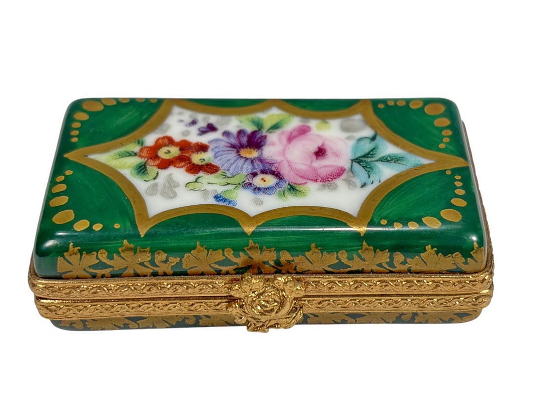 Limoges France Hand-Painted Porcelain Trinket Box (1 of 5)