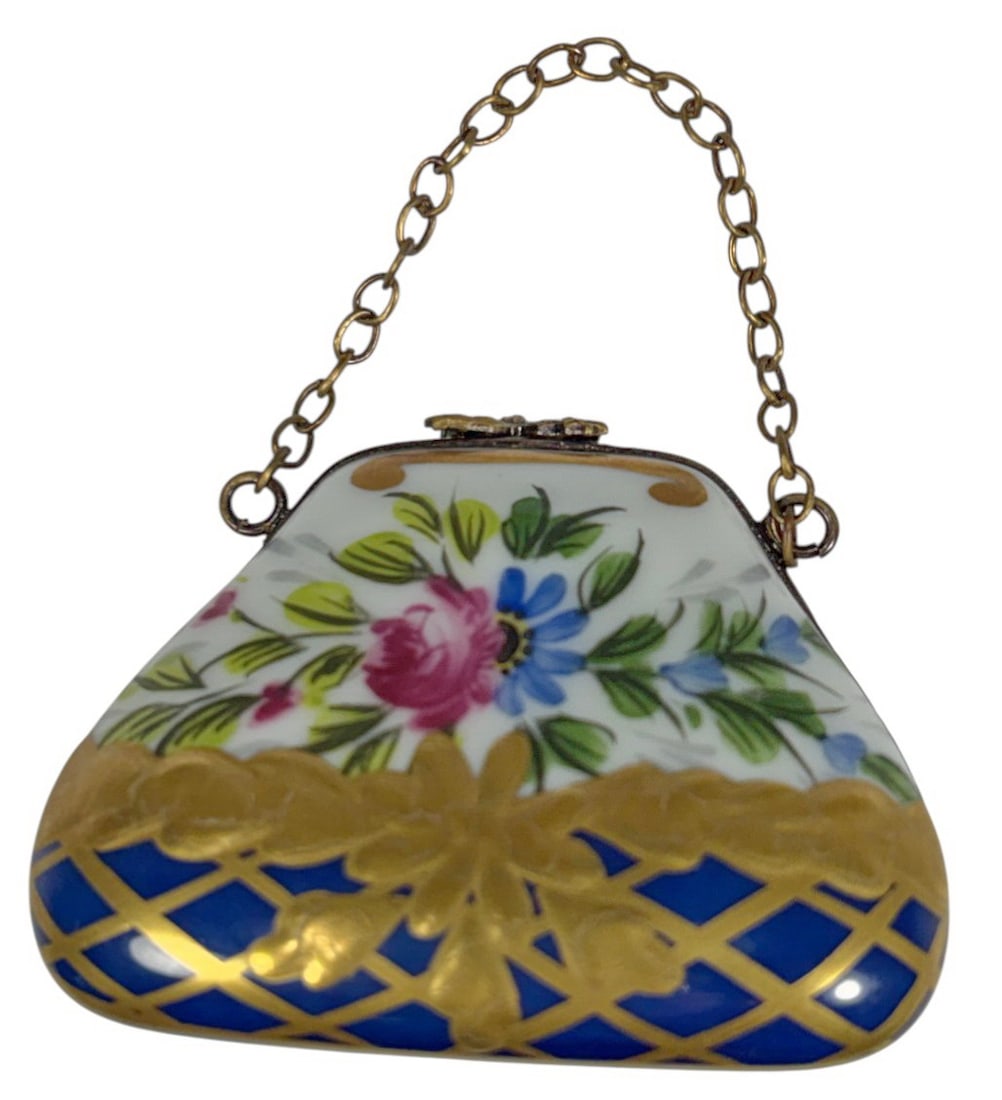 Limoges France La Gloriette Handbag Trinket Box (1 of 6)