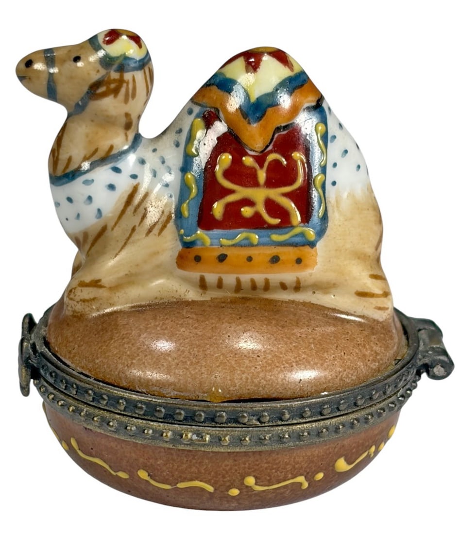 Limoges France Hand-Painted Camel Trinket Box (1 of 5)