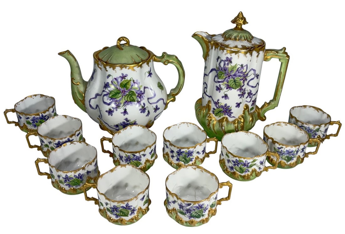 Havilland & Co Limoges Chocolate Service 12pcs (1 of 8)