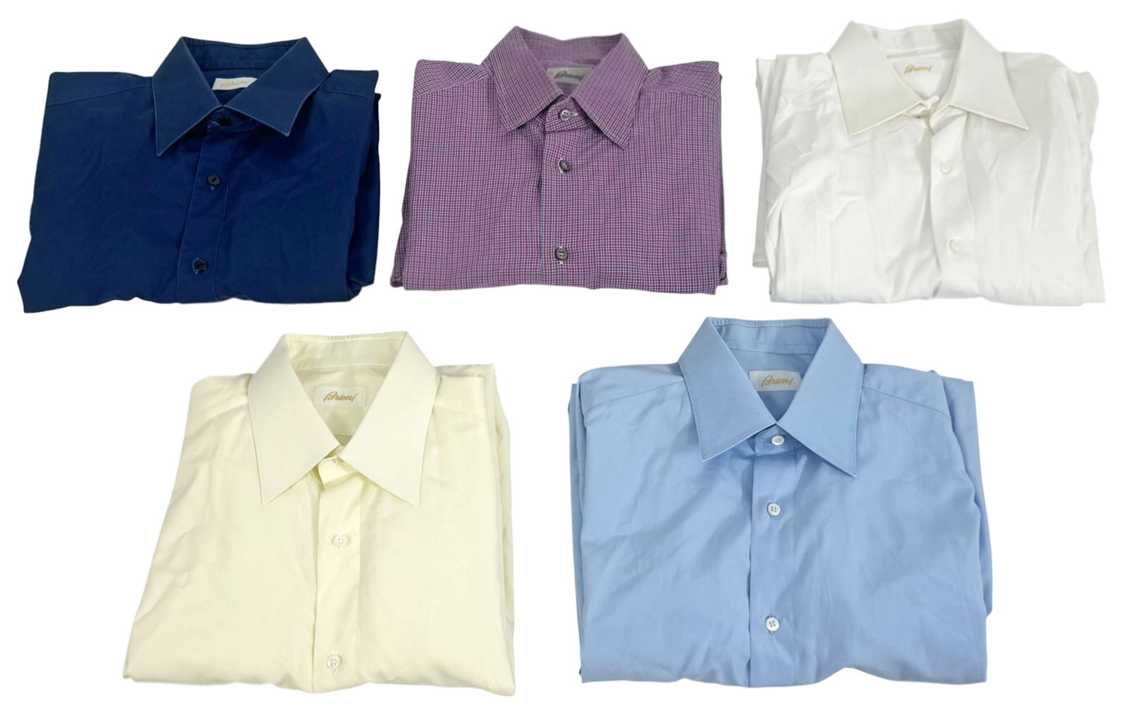 Brioni Button Down Men's Dress Shirts 5pc LOT (1 of 8)