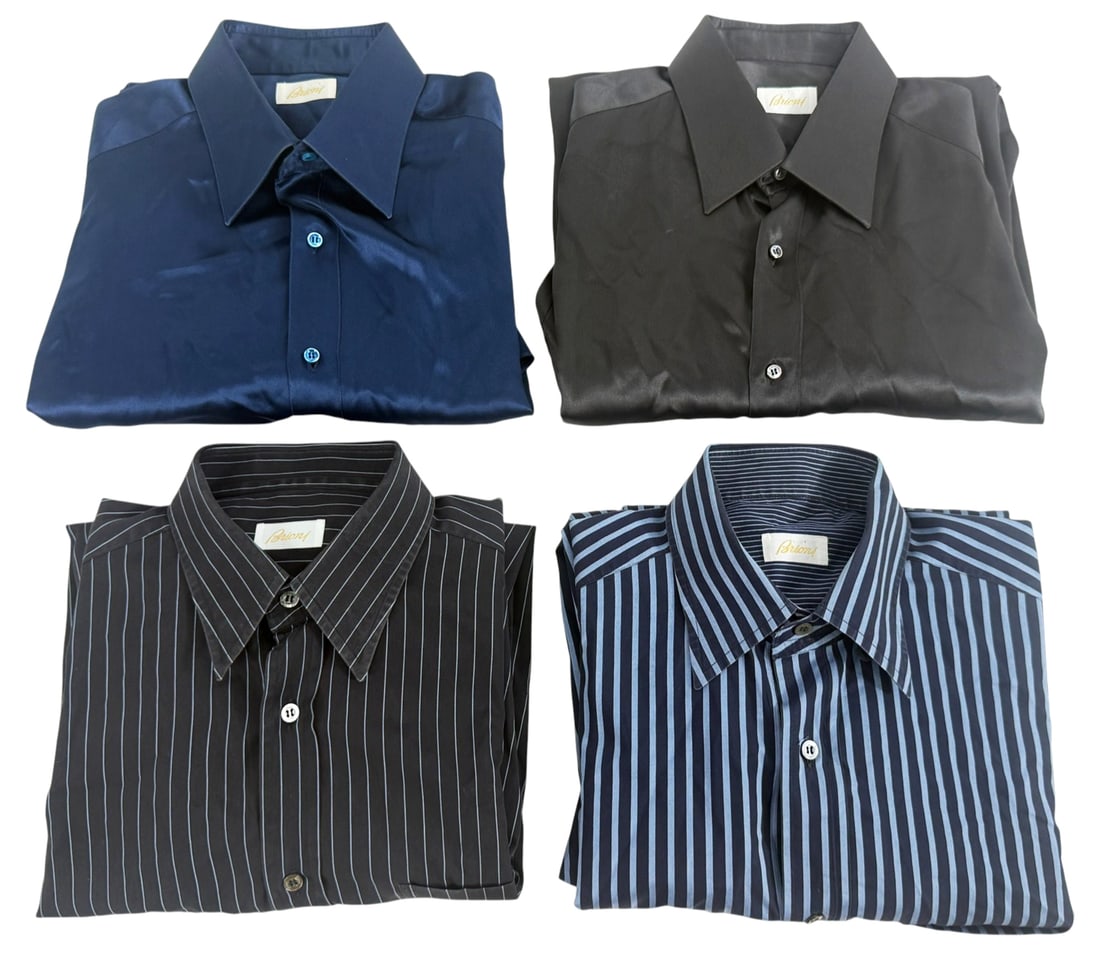 Brioni Button Down Men's Dress Shirts 4pc LOT (1 of 8)