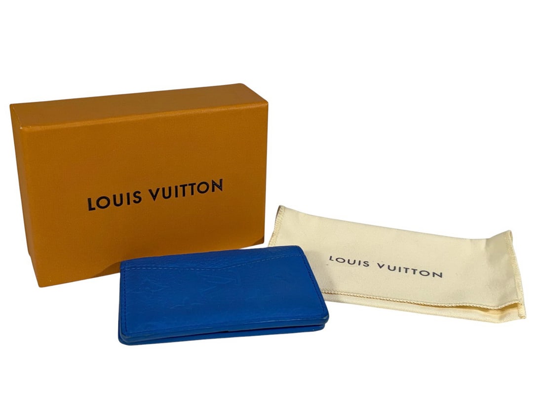 Louis Vuitton Blue Monogram Leather Wallet w/ Box (1 of 5)