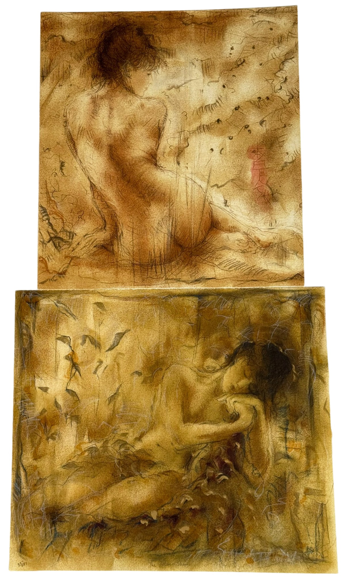 Janet Treby L/E Color Serigraph SIGNED 2pc LOT (1 of 14)