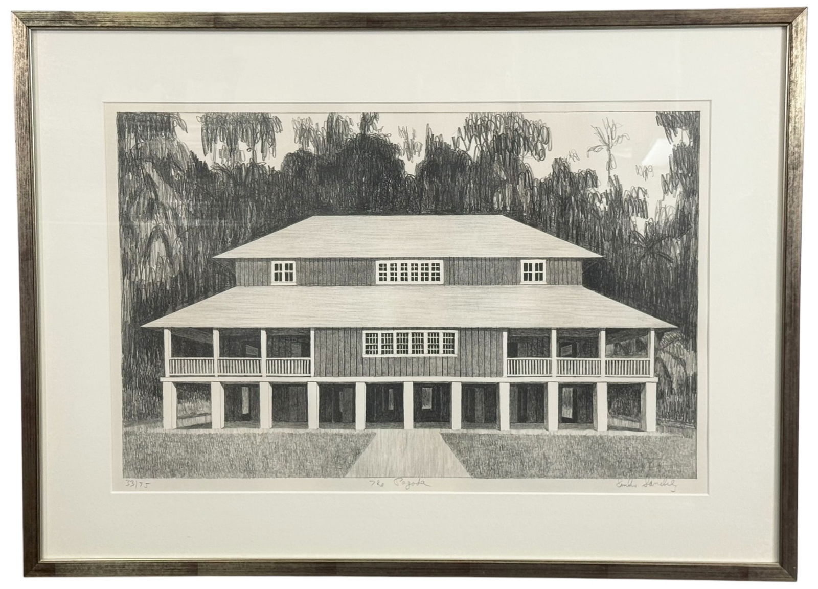 Emilio Sanchez The Pagoda Offset Litho SIGNED (1 of 14)