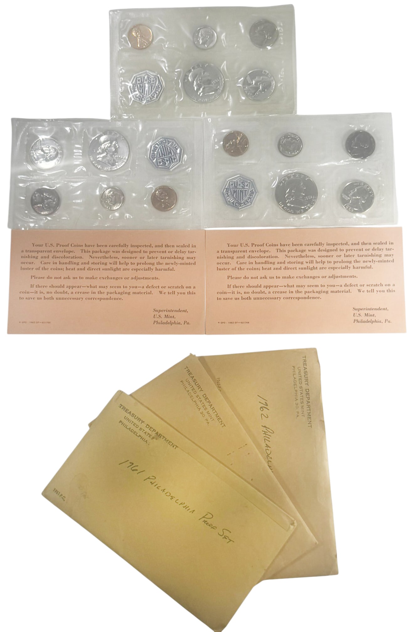 U.S. Mint Proof Coin 1961, 1962 & 2009 3pc SET (1 of 9)