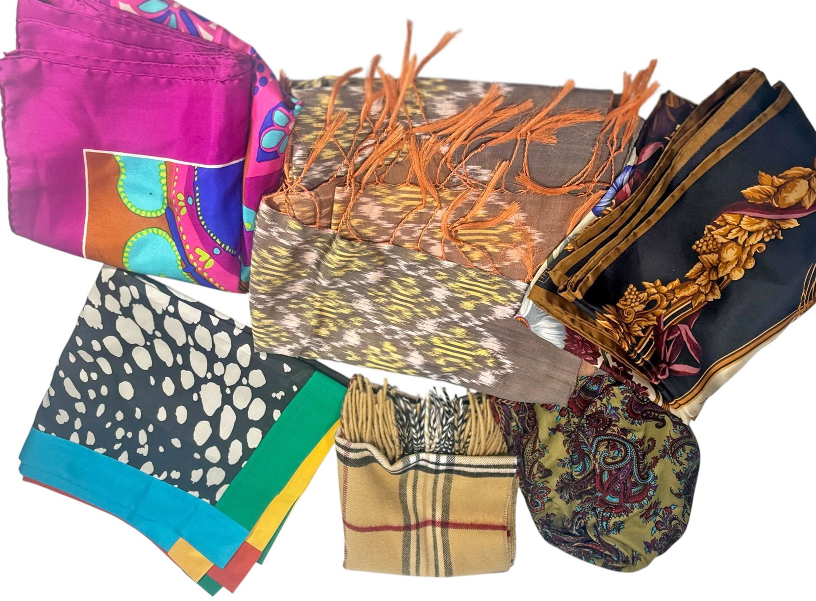 Designer Style Ladies' Scarves w/ Designs 6pc LOT (1 of 4)