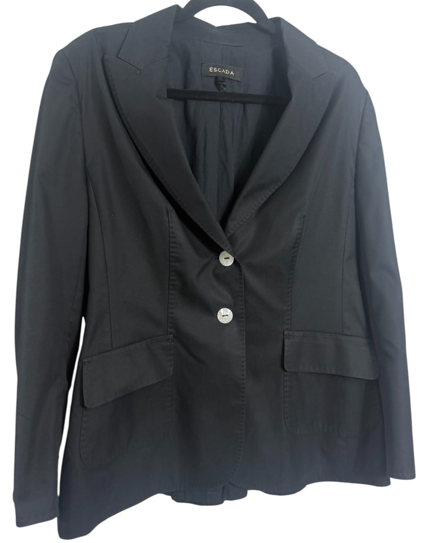Escada Black Tailored Sports Blazer Size 44 (1 of 6)
