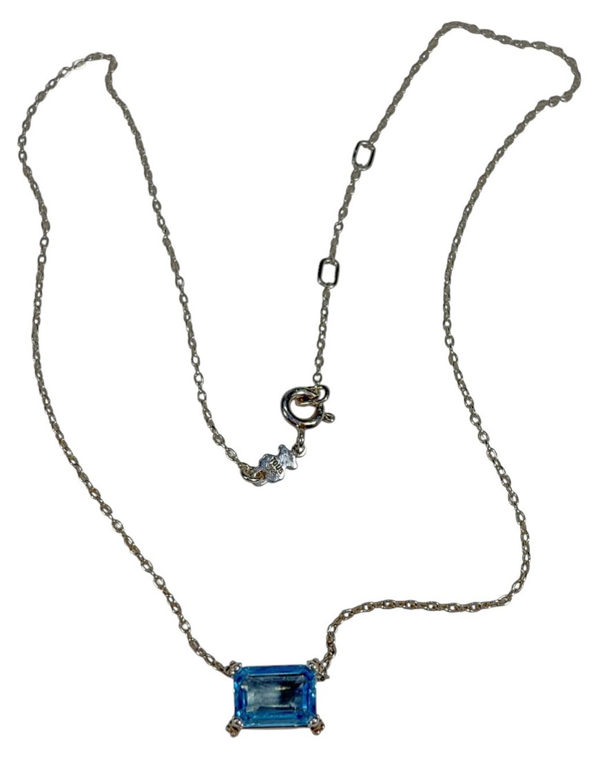Tous Sterling Silver 925 & Blue Topaz Necklace (1 of 5)