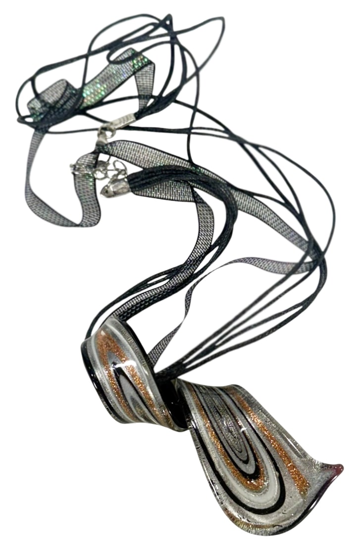 Designer Necklaces Murano, Feather, Shell etc 4pcs - 7