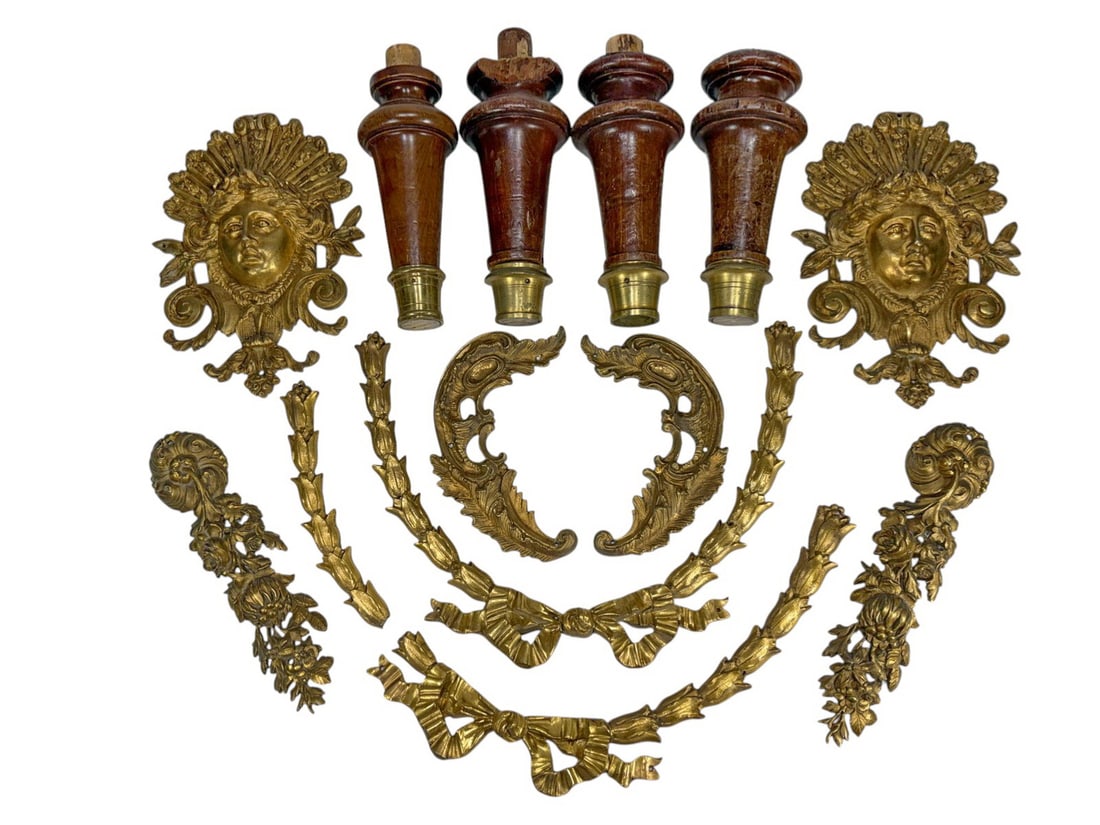 Antique French Bronze Furniture Ornaments 12pc LOT (1 of 8)