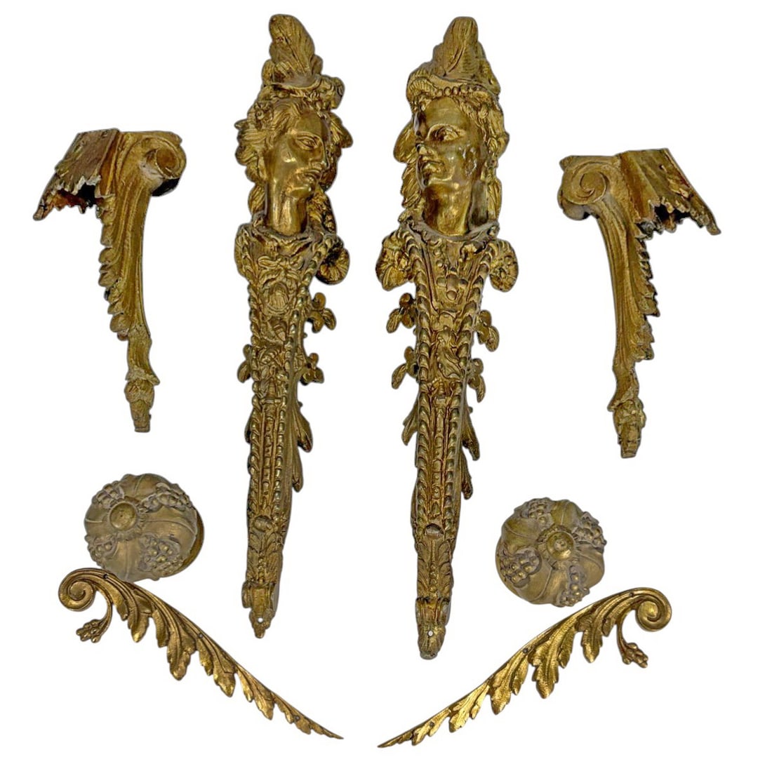 Antique French Bronze Furniture Ornaments 8pc LOT (1 of 6)