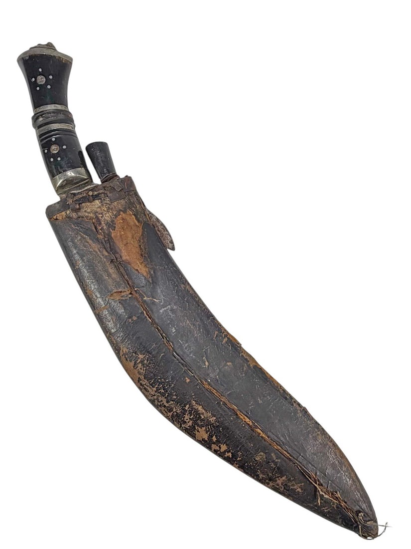 Antique Nepalese Gurkha Kukri Bladed Implement 17" (1 of 6)