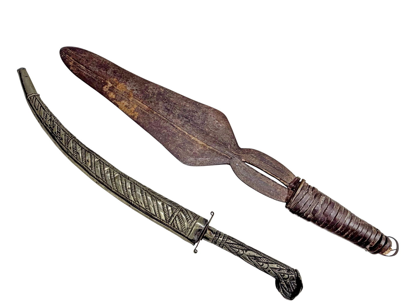 Filipino Moro Kris & Congo Gbaya Tribal Implements (1 of 8)