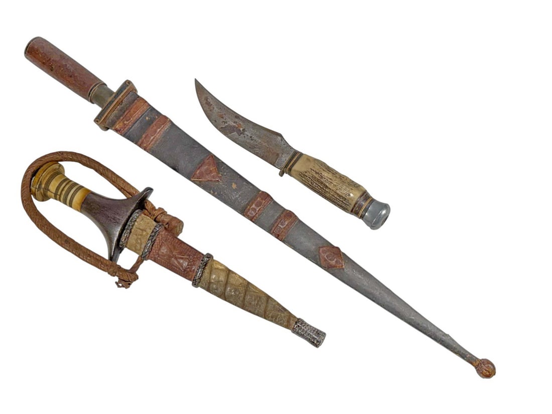 Antique Handcrafted Tribal Bladed Implements 3pcs (1 of 8)