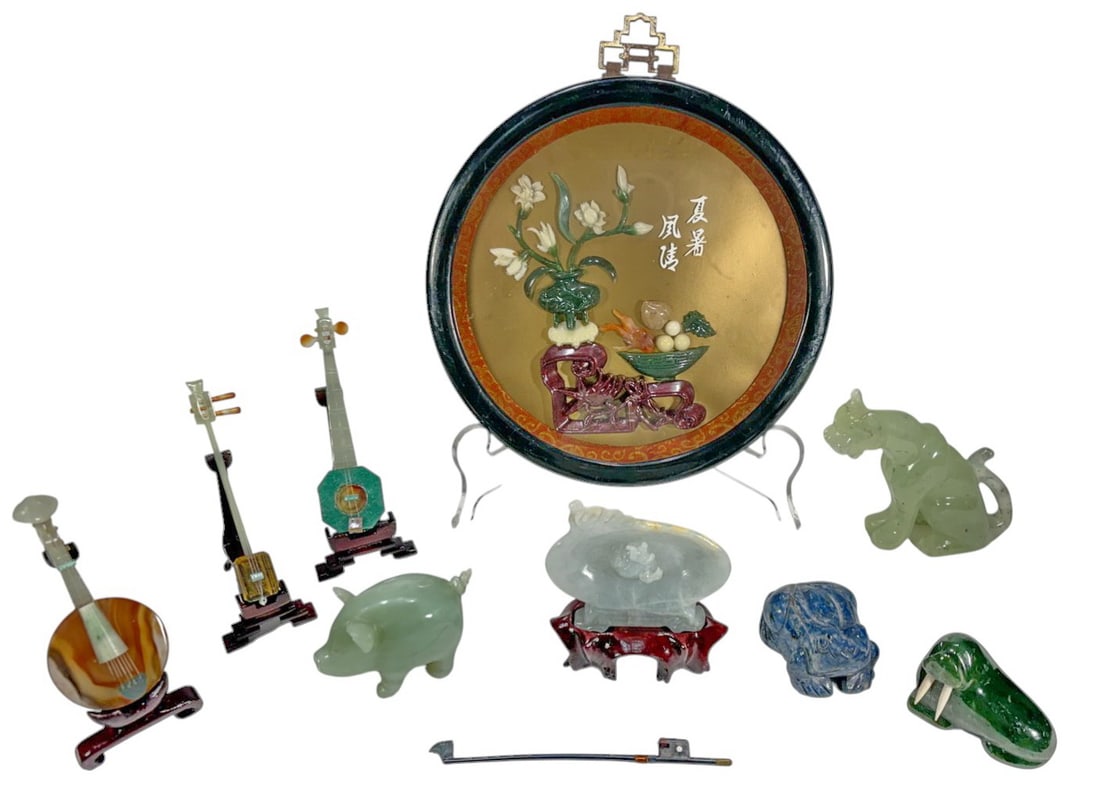 Semi Precious Stones Instruments, Animals 14pc LOT (1 of 6)