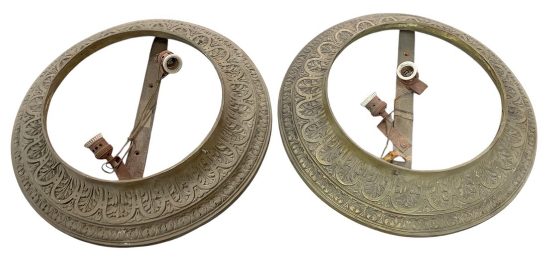 Pair of Victorian Style Bronze Ceiling Lights 3.5" (1 of 4)