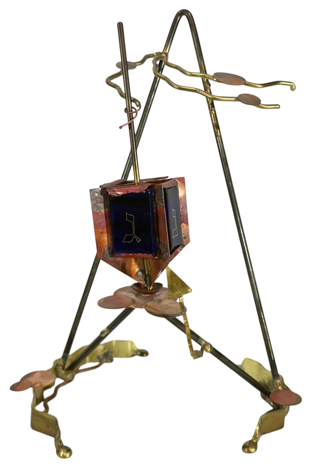 Gary Rosenthal Mixed-Metal & Fused-Glass Sculpture (1 of 8)