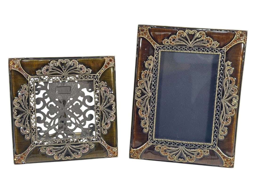 Olivia Rieger Filigree Enamel Picture Frames 2pcs (1 of 7)
