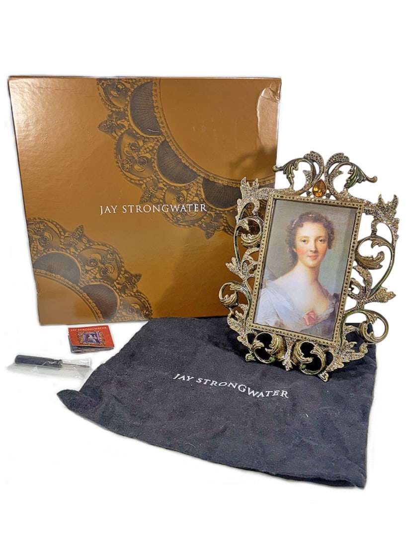Jay Strongwater Kelsey Gilt Jeweled Picture Frame (1 of 7)