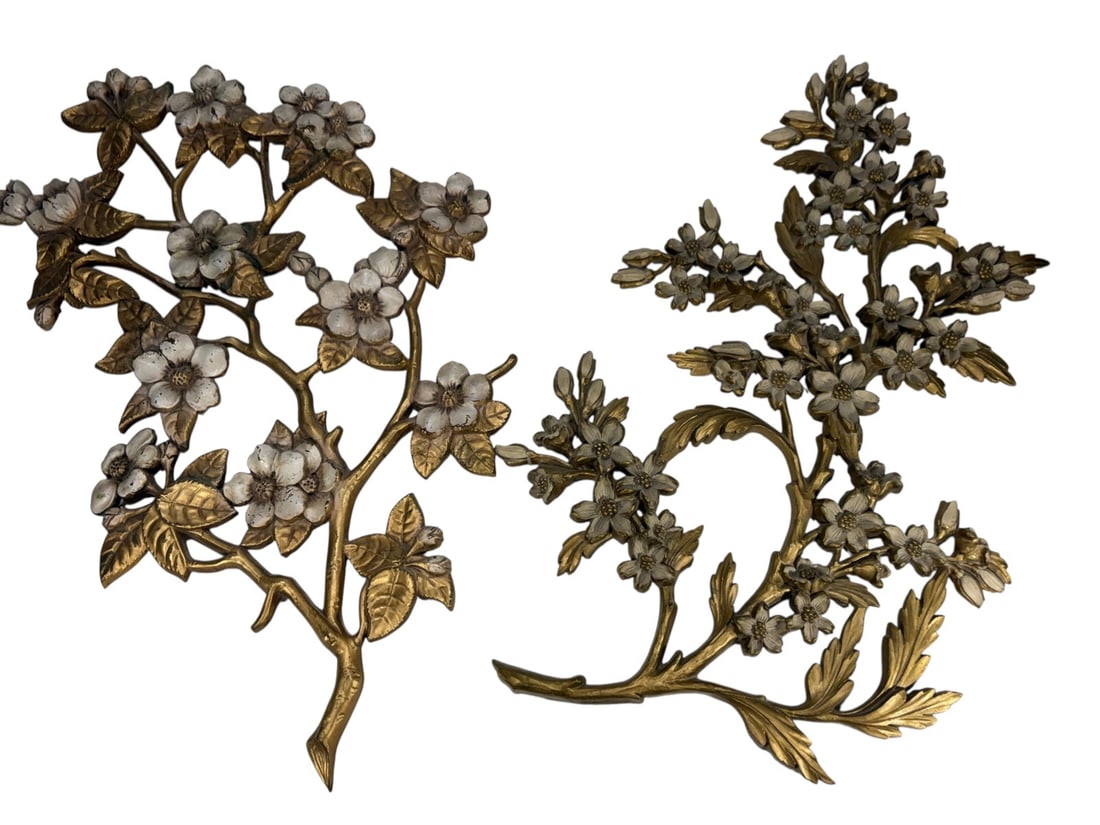 Syroco & Burwood Pro Flowers Wall Plaques 2pc LOT (1 of 6)