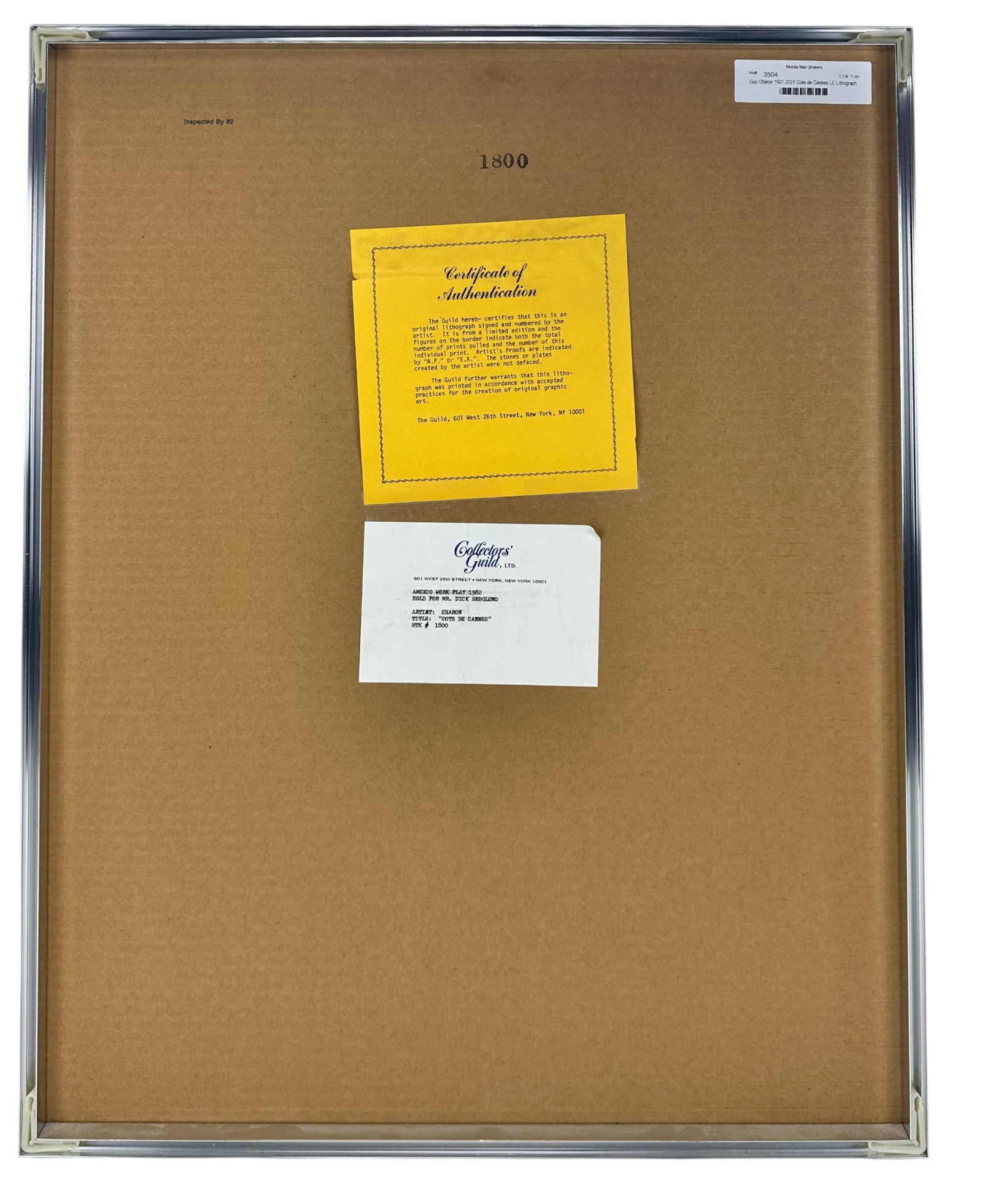 Guy Charon 1927-2021 Cote de Cannes LE Lithograph (1 of 7)