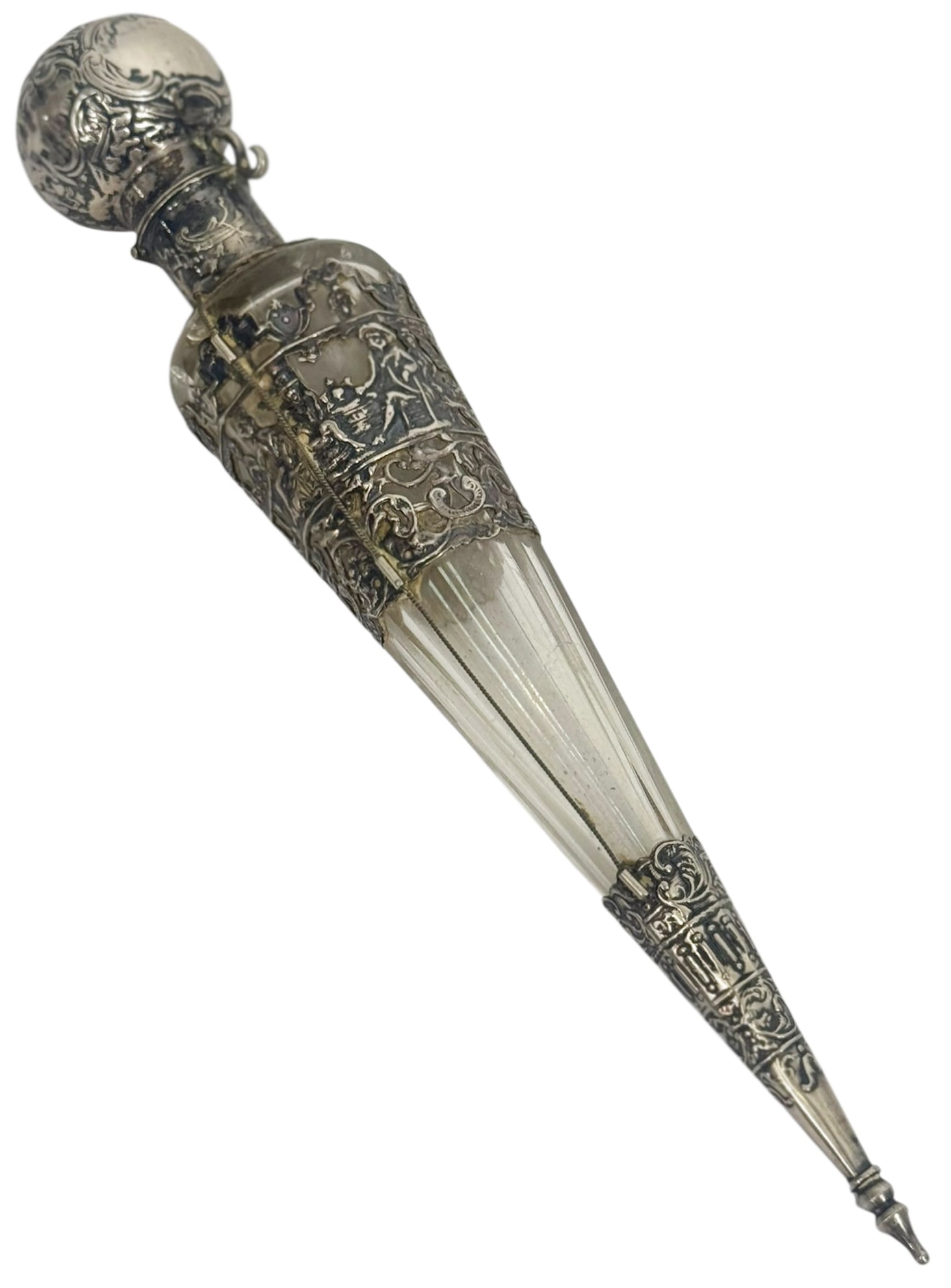 Antique Dutch Silver & Crystal Perfume Bottle (1 of 6)