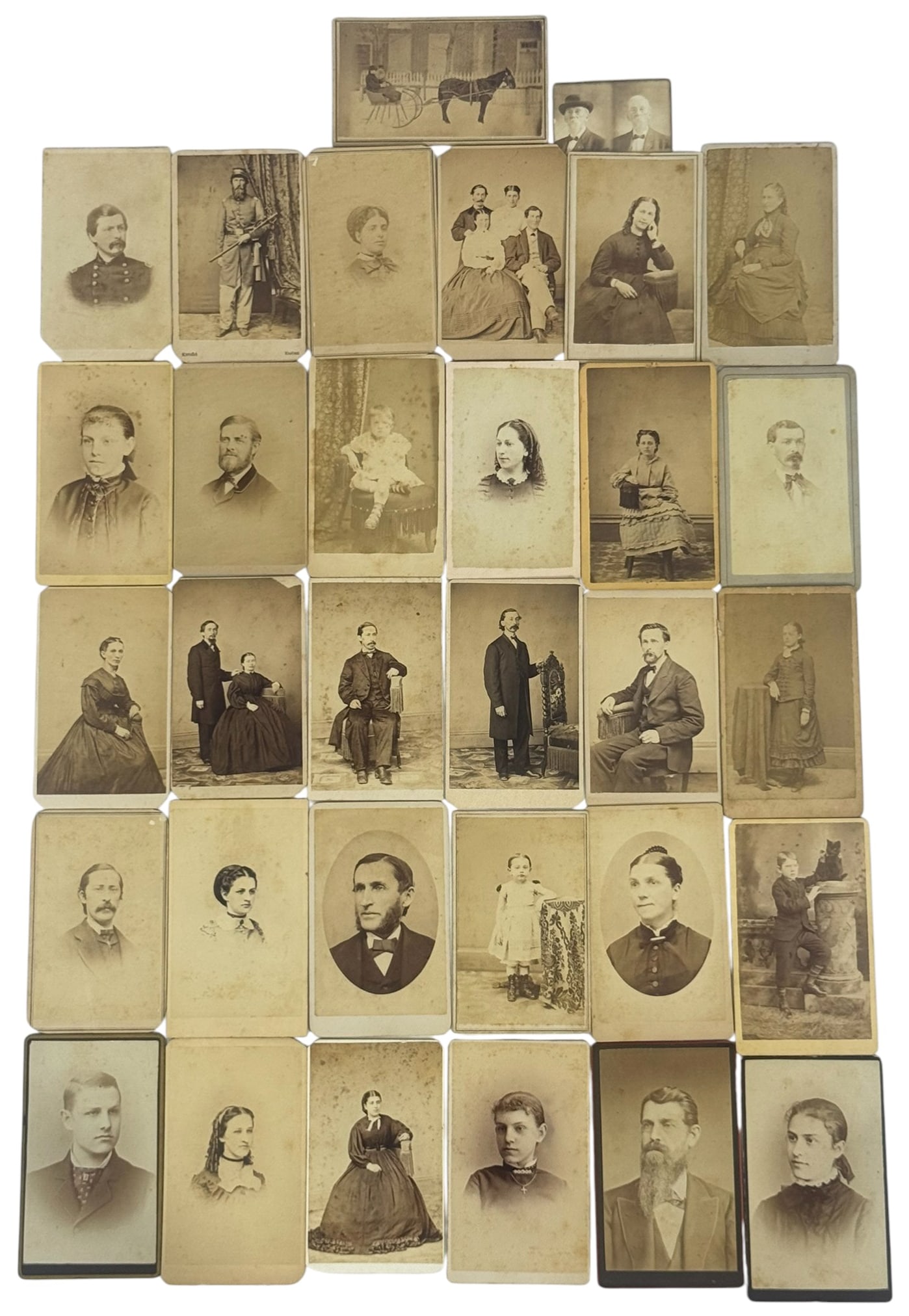 Antique CDV & Cabinet Card Photographs 31pc LOT (1 of 9)