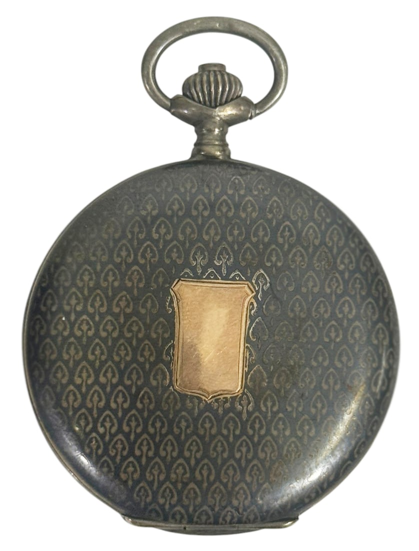 Antique Ancre Ligne Droite 800 Silver Pocket Watch (1 of 8)