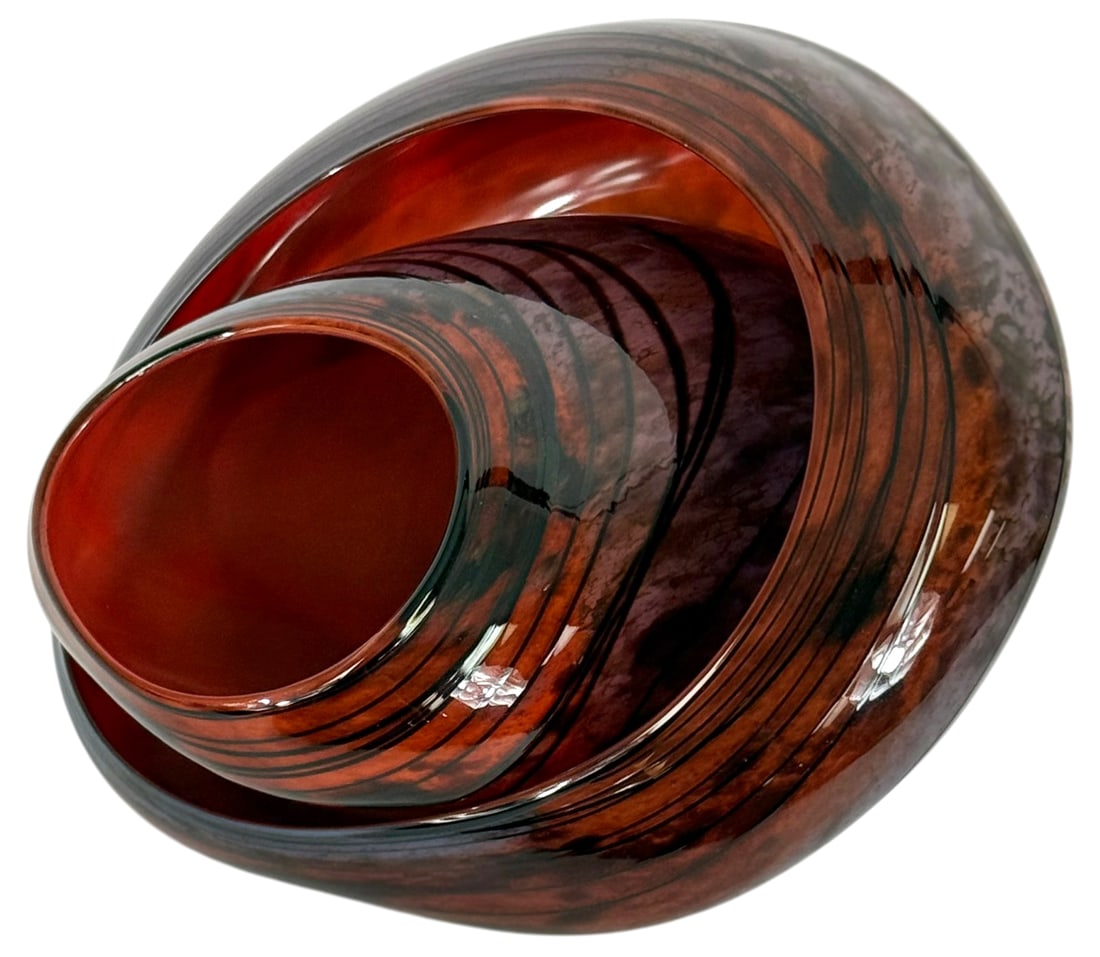 Pr of Studio Art Glass Nesting Bowls Chihuly Style (1 of 7)