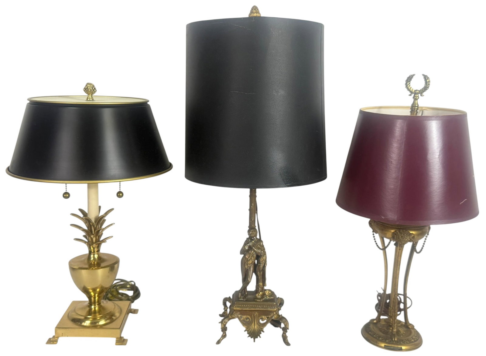 Neoclassical & Regency Style Table Lamps 3pc LOT (1 of 9)