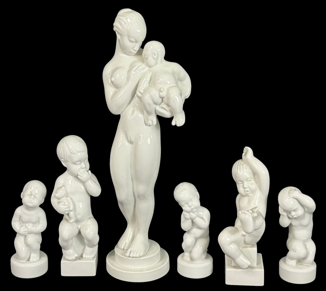 Bing & Grondahl White Porcelain Figurines 6pc LOT (1 of 10)