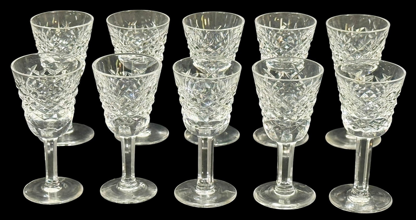 Waterford Powerscourt Cut Crystal Cordial 12pc SET (1 of 5)