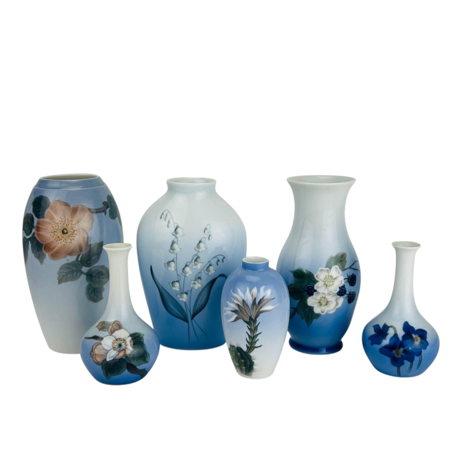 Royal Copenhagen Bing Grondahl Porcelain Vases 6pc (1 of 10)