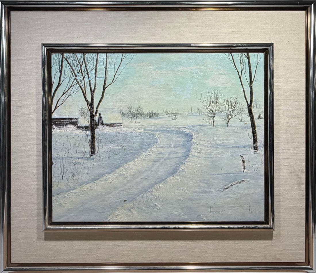 Winter Landscape Oil Painting on Canvas SIGNED (1 of 7)