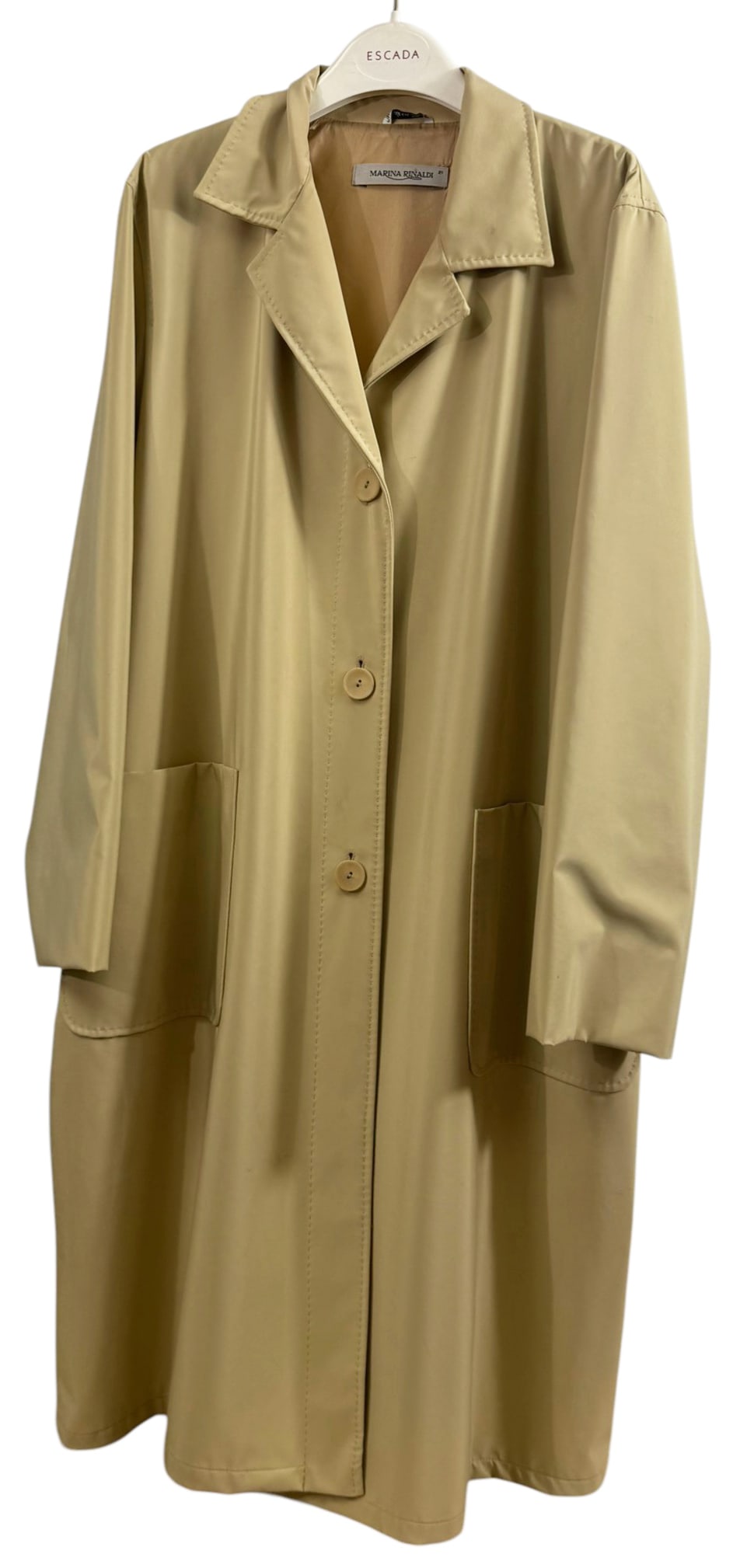 Marina Rinaldi Beige Polyester Womens Trench Coat (1 of 5)