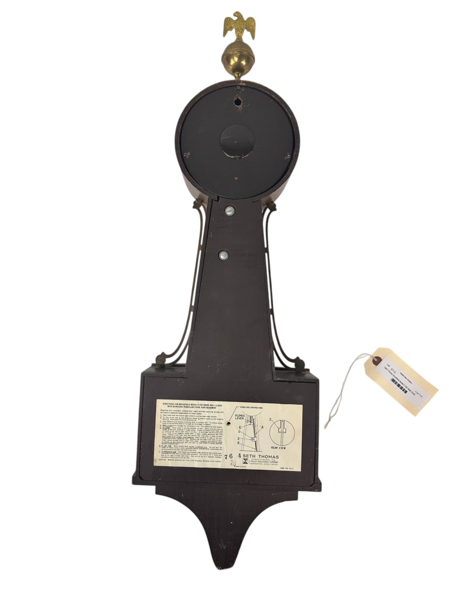 Seth Thomas Brookfield Model E 530 Wall Clock - 7