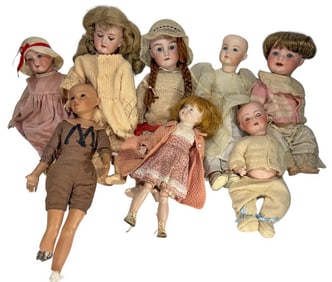 Halbig, Marseille, Koppelsdorf, Handwerck Doll 8pc