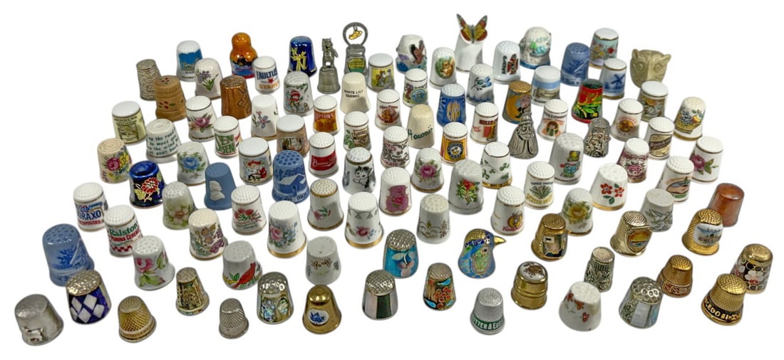 Porcelain, Metal, Cloisonne, Wood Thimbles 104 pcs (1 of 9)
