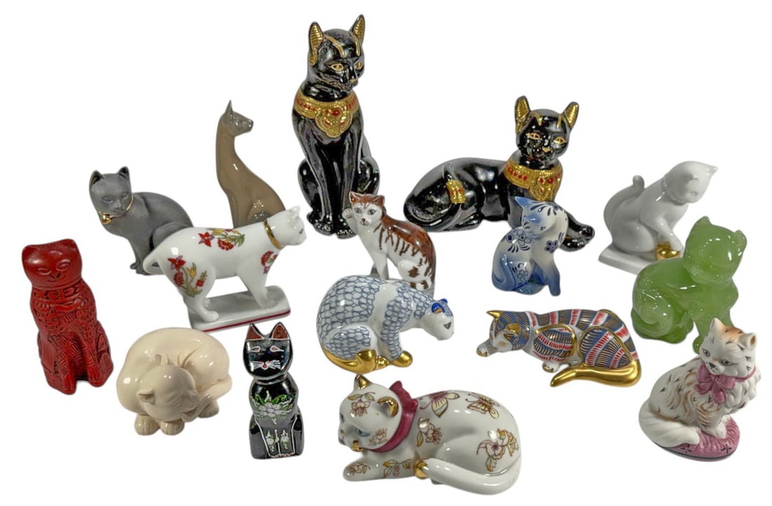 Lenox & The Franklin Mint Porcelain Cats Fig 16pcs (1 of 9)
