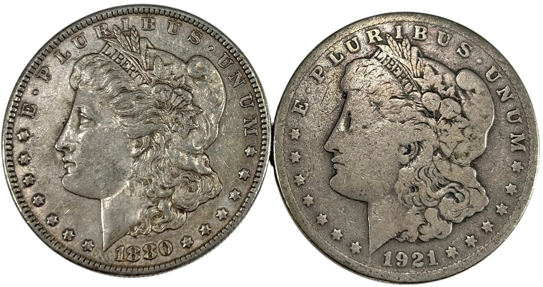 1889/1921 S Morgan Silver San Francisco Coins 2pcs (1 of 4)