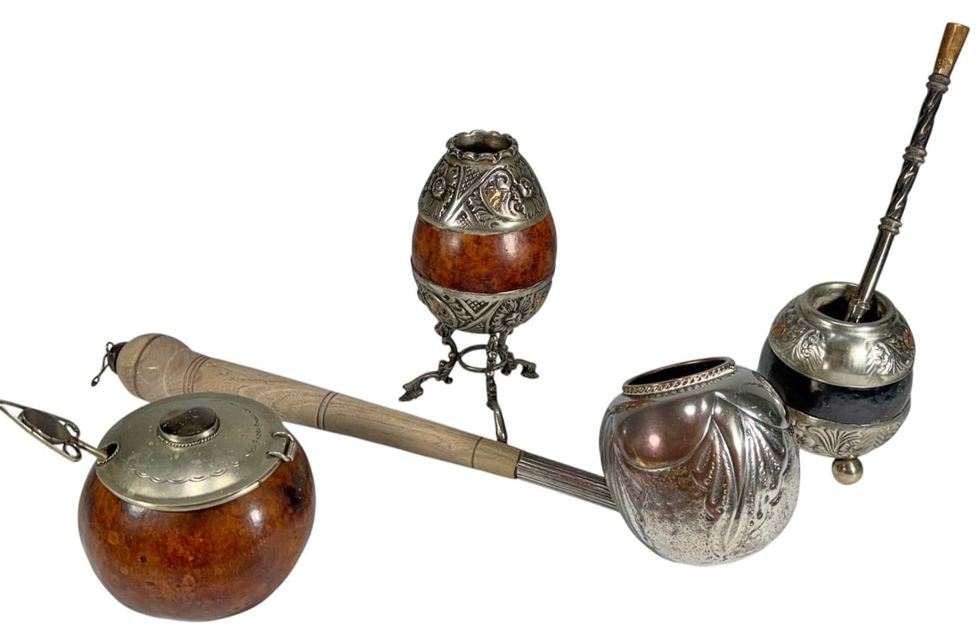 Argentinean Drinking Herbal Tea Alpaca Cups 4pcs (1 of 9)