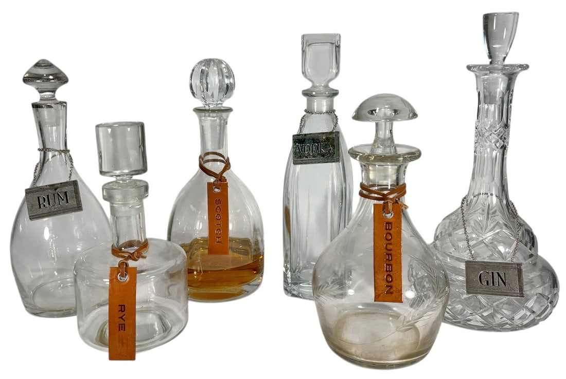 Rum, Rye, Gin, Scotch, Vodka, Bourbon Bottles 6pcs (1 of 8)