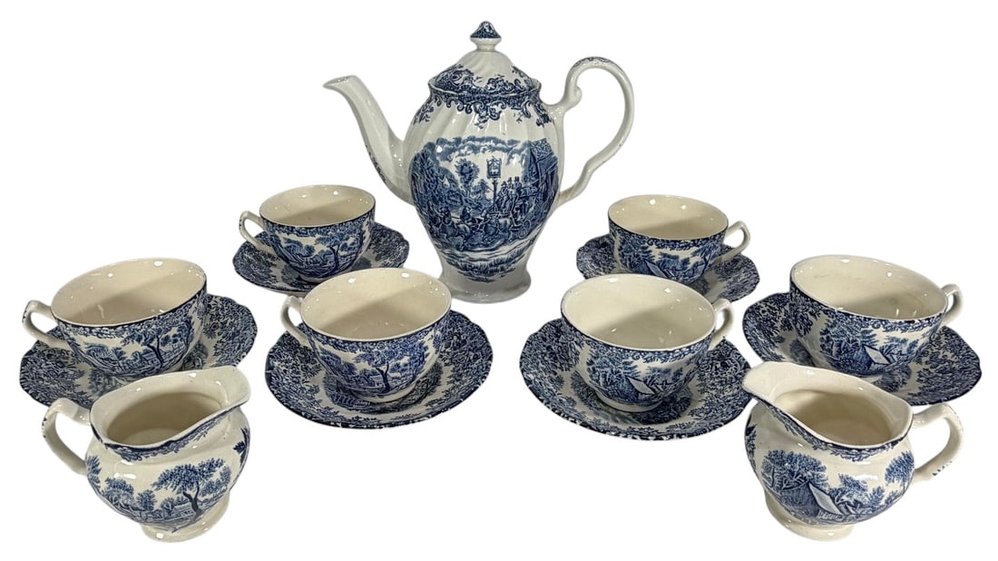 Johnson Brothers Millstream Blue Tea Set 15pcs (1 of 9)