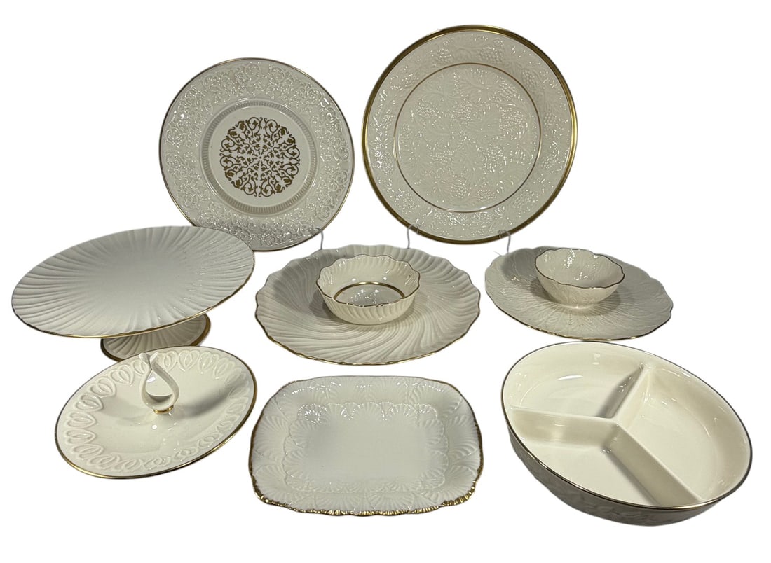 Lenox Nassau Gold Porcelain Serverware 8pc LOT (1 of 7)