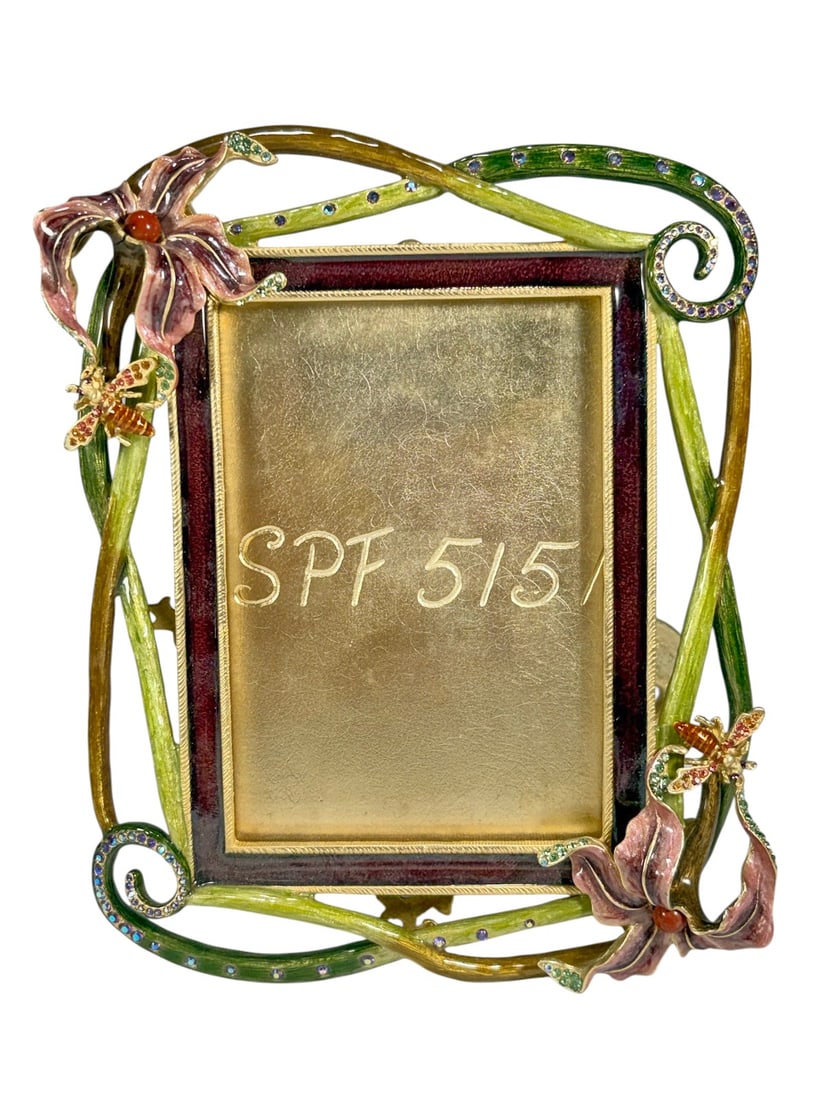 Jay Strongwater Lily Delft Garden Picture Frame (1 of 6)