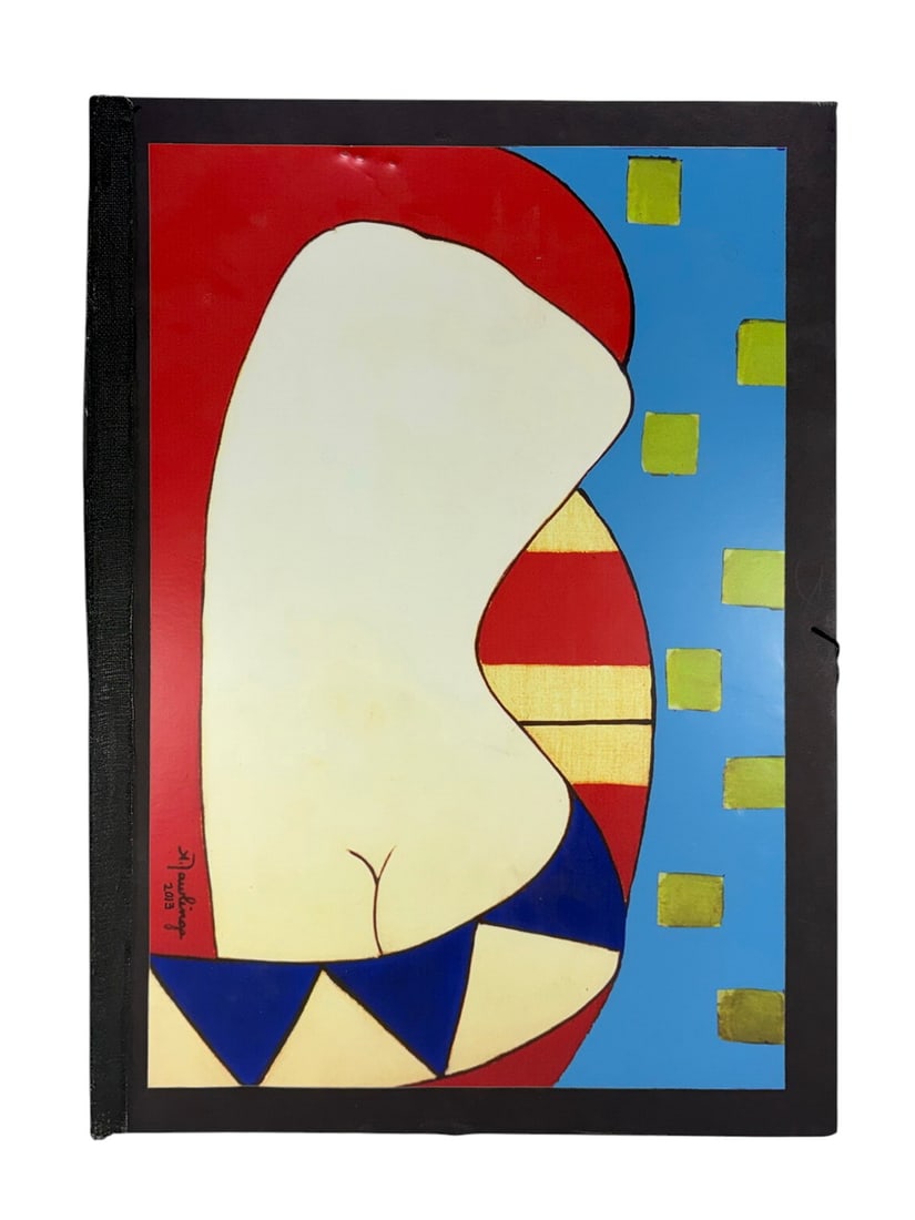 Annette Rawlings Signed Prints Portfolio 17pc LOT: Collection of seventeen offset lithograph prints Annette Rawlings, featuring stylized female figures and abstract compositions from her Paris Series and exhibitions, some signed and numbered AP/500, l