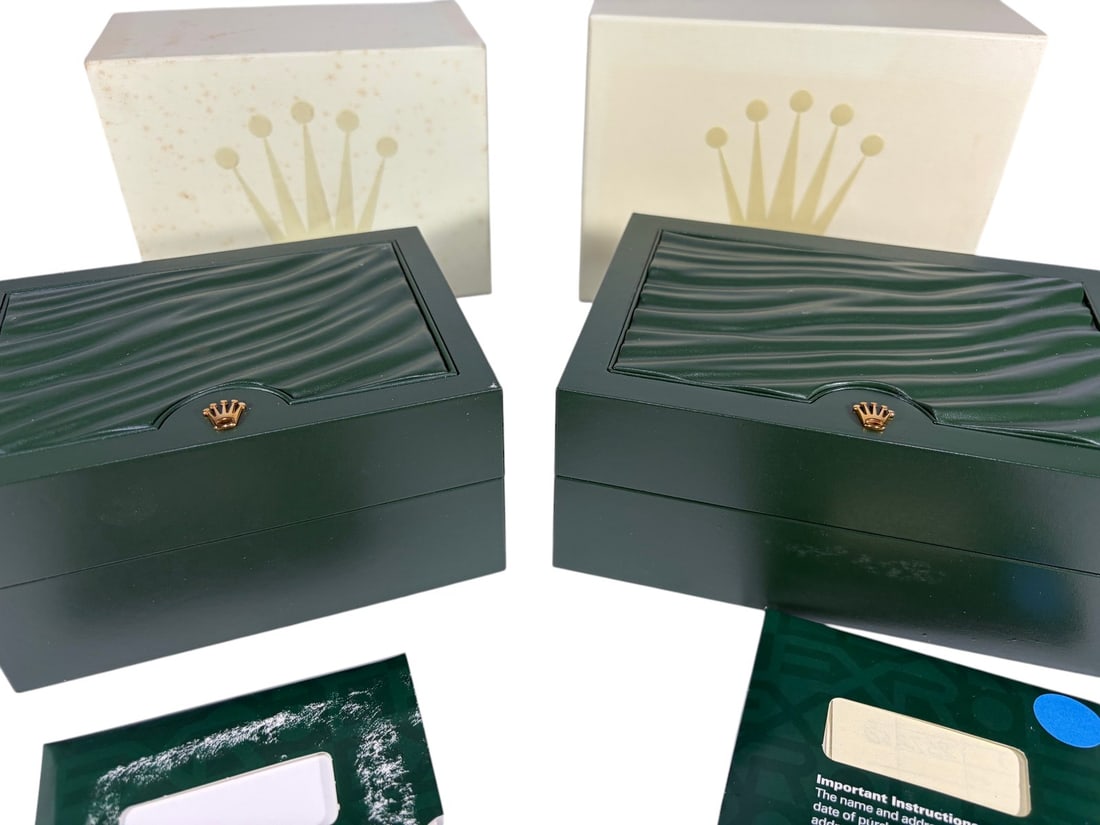 Rolex Watch Empty Boxes & Booklets 2pc LOT - 2