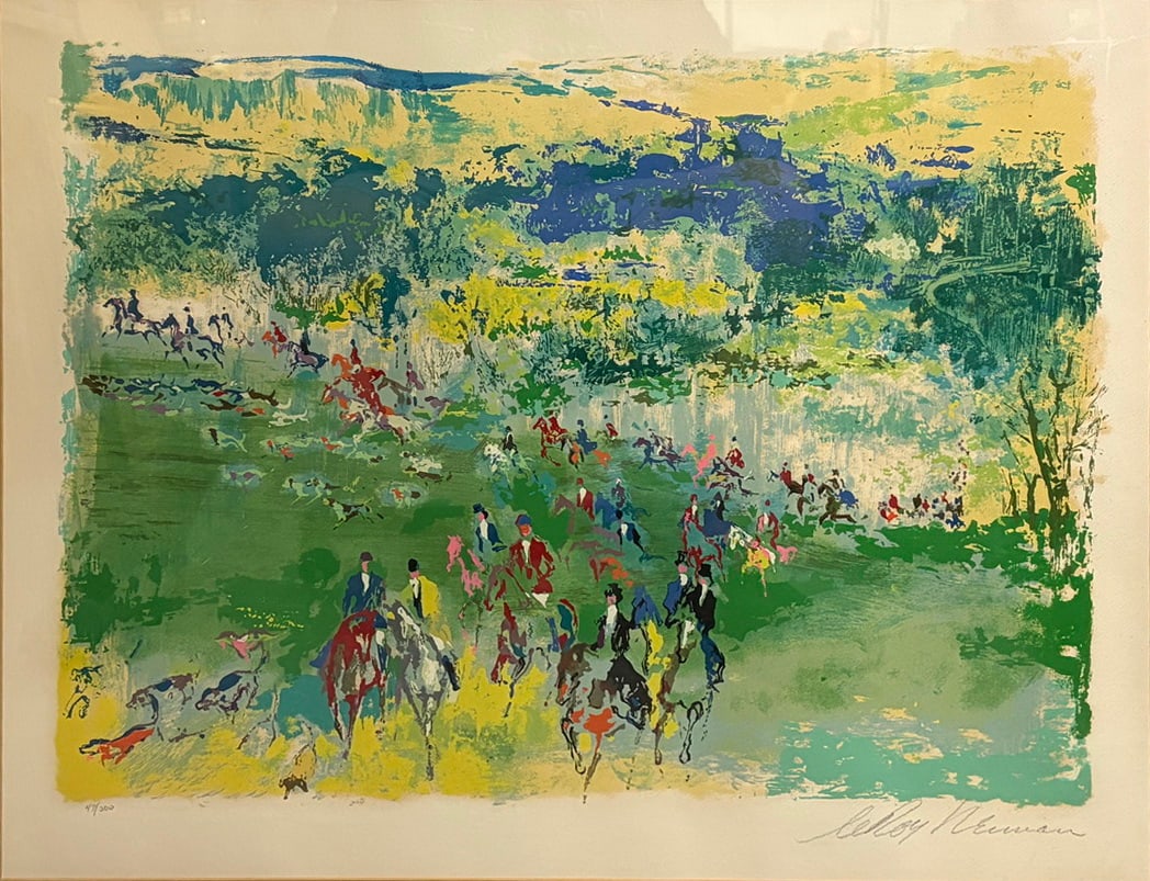Leroy Neiman 1974 Fox Hunt Serigraph Framed (1 of 5)