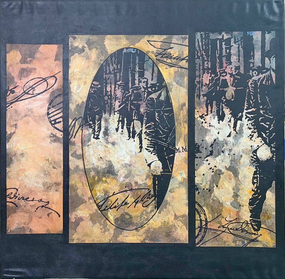 Miguel Angel Giovanetti 'The Street' Mixed Media (1 of 7)